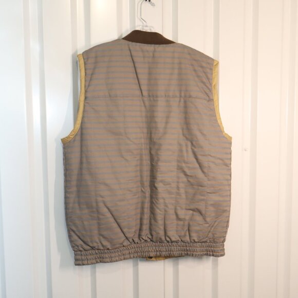 Crooks and Castles Mens Reversible Insulated Vest Blue Gray Tan Size XL Cotton - Picture 3 of 12
